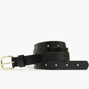 J Crew Black Leather Belt - Size Small